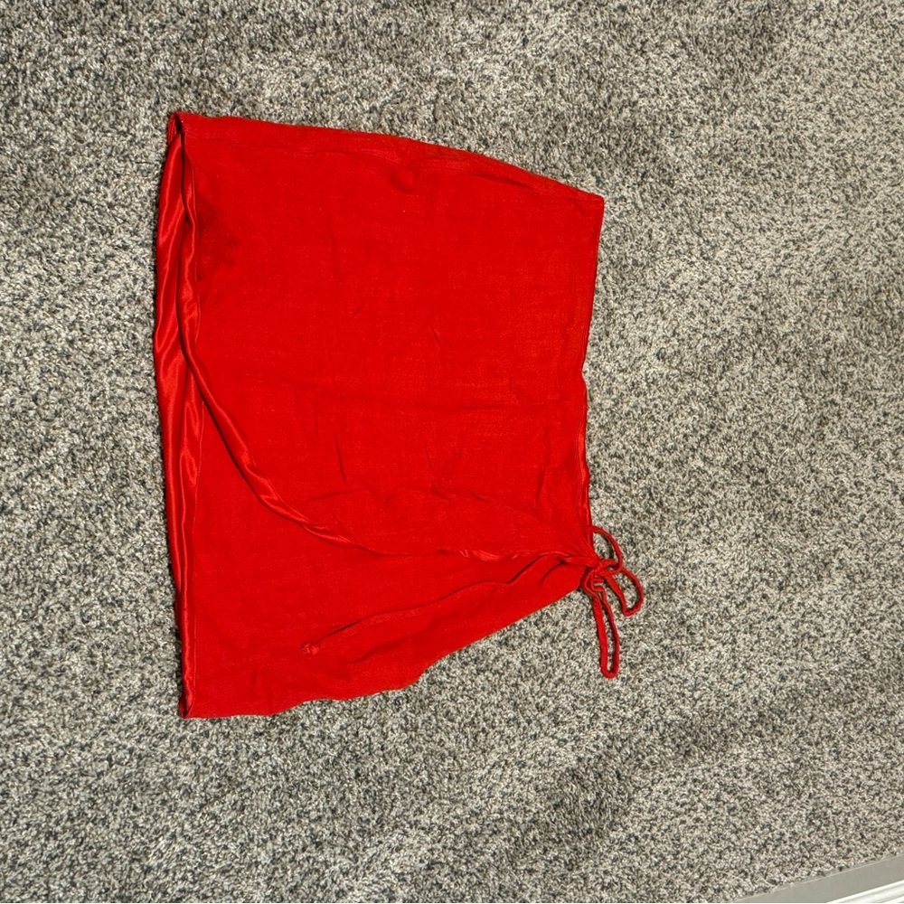 Red Wrap Skirt